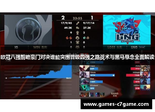 欧冠八强前瞻豪门对决谁能突围晋级四强之路战术与黑马悬念全面解读